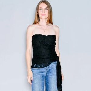 Anthropologie Mare Mare Sleeveless Black Lace Top